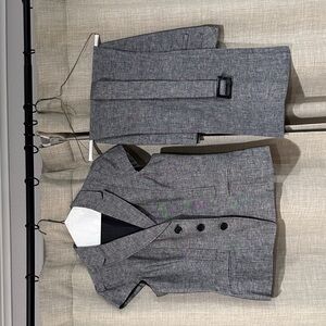 Ann Taylor Women's Gray Suit with Belt